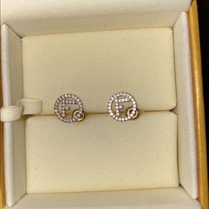 Fendi Gold and Silver Earrings